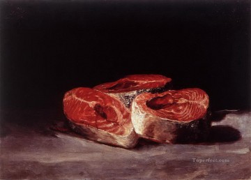 静物画 3 枚のサーモン ステーキ フランシスコ デ ゴヤ Oil Paintings
